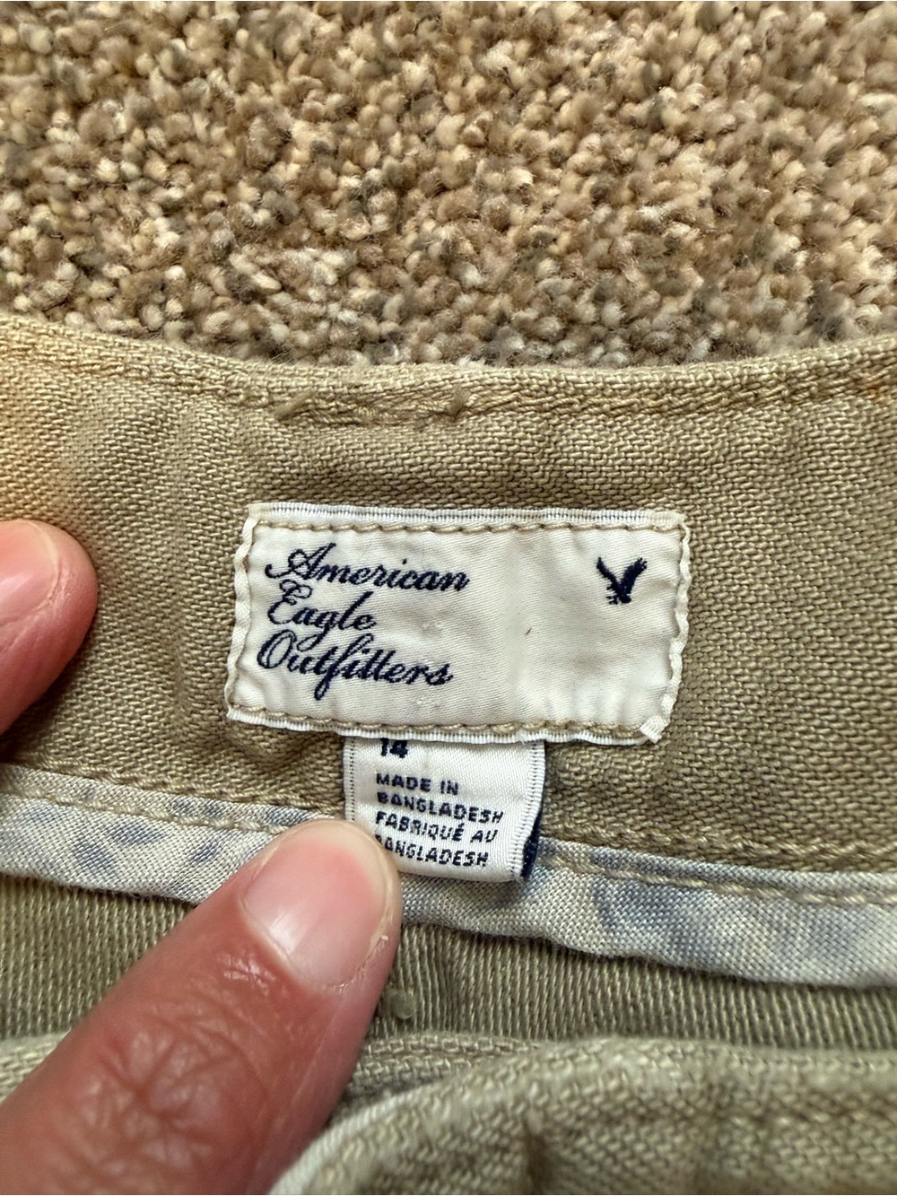 Y2K khaki mini skirt American Eagle 14 - Picture 3 of 5
